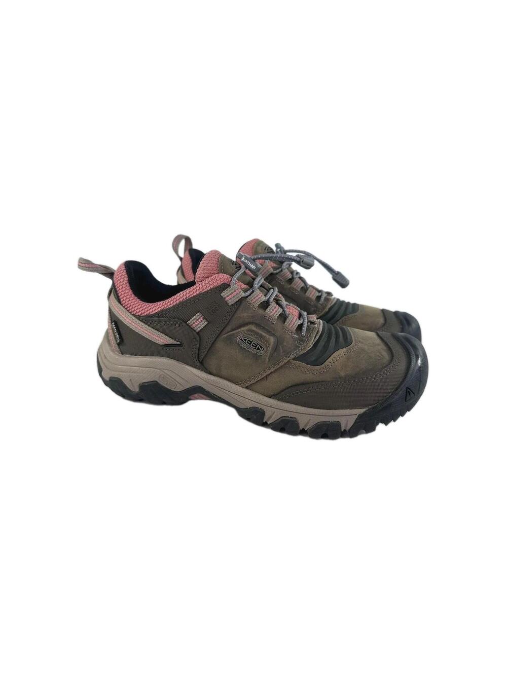 Keen Women's Ridge Flex Waterproof hiking shoes US 10 Timberwolf/Brick Dust Boot